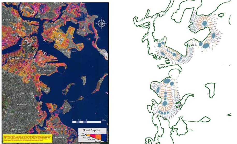 Sketch of a Crocheted Boston Harbor